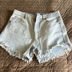 Wild Fable Light Wash Frayed Jean Shorts
